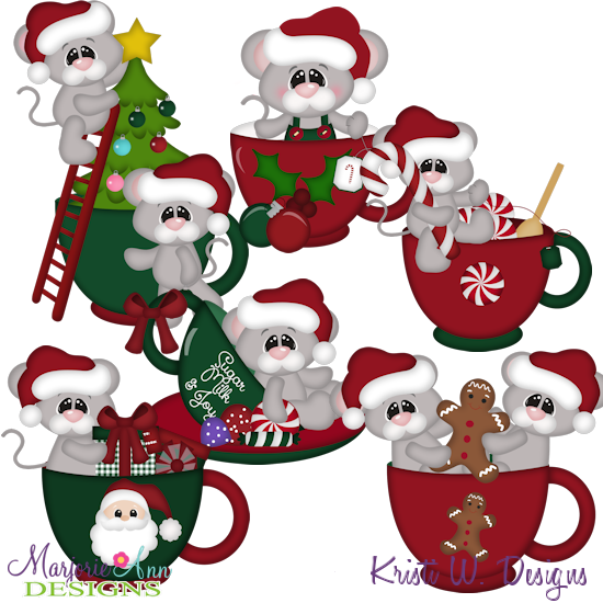 Oh Christmas Tea SVG Cutting Files + Clipart - Click Image to Close